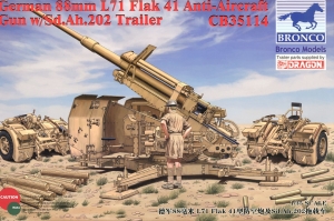 Bronco CB35114 1/35 German 88mm L71 Flak 41 Anti-Aircraft Gun w/Sd.Ah.202 Trailer