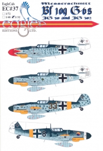 EagleCals Decal EC#37 Bf109G-6 of JG50 & JG302