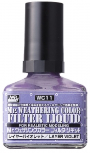 Mr Hobby WC-11 Mr. Weathering Color FILTER LIQUID (40ml) [Layer Violet]