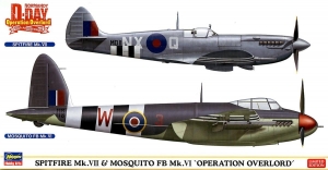 Hasegawa 02096 1/72 Spitfire Mk.VII & Mosquito FB Mk.IV "Operation Overlord"