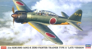 Hasegawa 09929 1/48 21st Kokusho A6M2-K Zero Fighter Trainer Type 11 "Late Version"