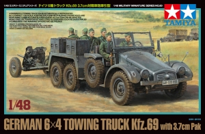 Tamiya 32580 1/48 German 6x4 Towing Truck Kfz.69 w/3.7cm Pak