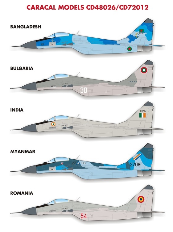 Caracal Models CD48026 1/48 Global Air Power Series #3: MiG-29 (9-12) & MiG-