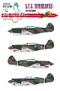 EagleCals Decal EC#30 A.V.G. Tomahawks (P-40) - 1st Pursuit Squadron