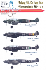 EagleCals Decal EC#45 Me110C-1/E-1 - Wolfgang Falck