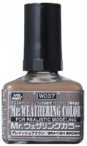 Mr Hobby WC-07 Mr. Weathering Color (40ml) [Grayish Brown]