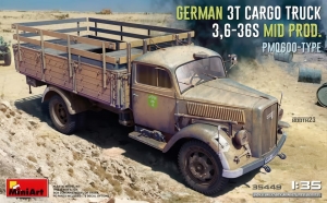 MiniArt 35449 1/35 German 3t Cargo Truck 3.6-36S (Mid Prod. PMQ600-Type) [Opel Blitz]