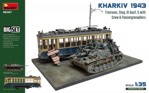 MiniArt 36067 1/35 Kharkiv 1943: Tramway "X" Series & StuG III Ausf.G w/Crew & Panzergrenadiers (13 Figures) [Big Set]