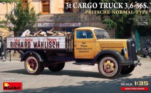 MiniArt 38079 1/35 3t Cargo Truck 3.6-36S (Pritsche-Normal-Type) [Opel Blitz]