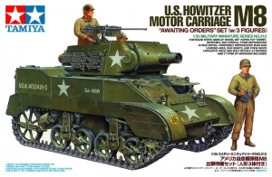 Tamiya 35312 1/35 U.S. Howitzer Motor Carriage M8 "Awaiting Orders" Set (w/3 Figures) {sealmodel code: 6}