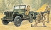 Italeri 0314 1/35 Willys MB Jeep with Trailer & 3 Figures