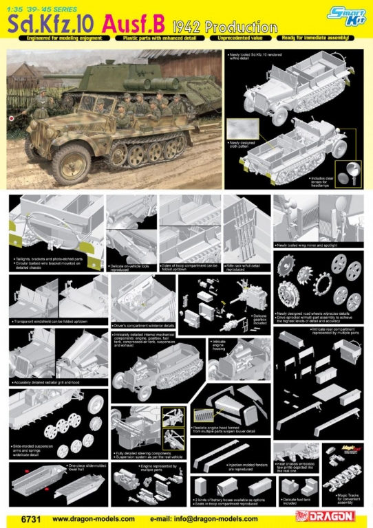 Dragon 6731 1/35 Sd.Kfz.10 Ausf.B (1942 Production)